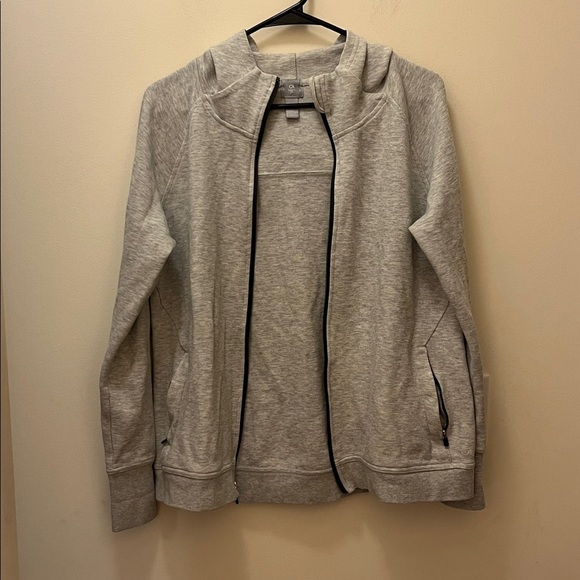 GAP fit Light Gray Zip-Up Hoodie size large - Picture 8 of 9